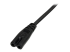 PXT101NBEU - StarTech.com 2m (6ft) Laptop Power Cord, EU Plug to C7, 2.5A 250V, 18AWG, Notebook / Laptop Replacement AC Power Cord, Printer/Power Brick Cord, Europlug to IEC 60320 C7 - Close up