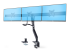 3M1A3SG-MONITOR-ARM - StarTech.com Crossbar Triple Monitor Desk Mount, VESA 75x75/100x100 - Right-angle