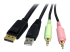 DP4N1USB6 - StarTech.com 6ft 4-in-1 USB DisplayPort® KVM Switch Cable w/ Audio & Microphone (DP4N1USB6) - Close up