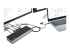 DK31C3HDPDUE - StarTech.com USB-C & USB-A Dock, Hybrid Universal Triple Monitor Laptop Docking Station w/ DisplayPort & HDMI 4K 60Hz, 85W Power Delivery, 6x USB Hub, Ethernet, Audio, USB 3.1 Gen 2 10Gbps - Left-angle