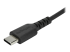 RUSB2AC2MB - StarTech.com 2m USB A to USB C Charging Cable, Durable Fast Charge & Sync USB 2.0 to USB Type C Data Cord, Rugged TPE Jacket Aramid Fiber M/M 3A Black, Samsung S10, S20, iPad Pro, Pixel - Close up