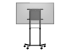 MBLTVSTNDEC - StarTech.com Mobile TV Cart, Portable Rolling TV Stand for 37-70" VESA Display (154lb/70kg), with Shelf & Storage Compartment, Rotate/Tilt Display, Universal TV Mount on Casters/Wheels - Back