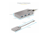 HB31C3A1CDPPD3 - StarTech.com 4-Port USB-C Hub with USB-C DP Alt Mode Video Output 4K 60Hz, 3x USB-A, 1x USB-C, 100W Power Delivery Pass-Through, USB 3.2 Gen 2 (10Gbps), Portable USB Type-C to USB Type-A/C - Multi-angle