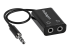 MUY1MFFADP - StarTech.com Black Slim Mini Jack Headphone Splitter Cable Adapter - Back