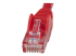 N6PATCH75RD - StarTech.com 75ft CAT6 Ethernet Cable, 10 Gigabit Snagless RJ45 650MHz 100W PoE Patch Cord, CAT 6 10GbE UTP Network Cable w/Strain Relief, Red, Fluke Tested/Wiring is UL Certified/TIA - Close up