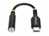 USBCAUDIO2 - StarTech.com USB-C Audio Adapter to 3.5mm TRRS Jack, Headphone Aux Dongle - Front