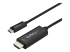 CDP2HD3MBNL - StarTech.com 10ft (3m) USB C to HDMI Cable, 4K 60Hz USB Type C to HDMI 2.0 Video Adapter Cable, Thunderbolt 3 Compatible, Laptop to HDMI Monitor/Display, DP 1.2 Alt Mode HBR2 Cable, Black - Right-angle