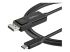 CDP2DP1MBD - StarTech.com 3ft (1m) USB C to DisplayPort 1.2 Cable 4K 60Hz, Bidirectional DP to USB-C or USB-C to DP Reversible Video Adapter Cable, HBR2/HDR, USB Type C/Thunderbolt 3 Monitor Cable - Right-angle
