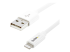 USBLT2MW - StarTech.com 2m (6ft) Long White Apple 8-pin Lightning Connector to USB Cable for iPhone / iPod / iPad - Close up