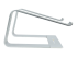 LAPTOP-STAND-SILVER - StarTech.com Laptop Stand for Desk, 5kg/11lb, Aluminum, Silver, Ergonomic - Left side