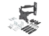 FPWARTB1M - StarTech.com Full Motion TV Wall Mount, 32-55 inch (77lb/35kg) VESA Displays, Low Profile Universal Flat Screen TV Wall Mount, Heavy Duty Adjustable Tilt/Swivel Articulating Arm Bracket - Right-angle