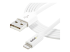 USBLT2MW - StarTech.com 2m (6ft) Long White Apple 8-pin Lightning Connector to USB Cable for iPhone / iPod / iPad - Close up