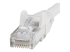 N6PATCH50WH - StarTech.com 50ft CAT6 Cable, 10 Gigabit Snagless RJ45 650MHz 100W PoE Cat 6 Patch Cord, 10GbE UTP CAT6 Network Cable, White CAT6 Ethernet Cable, Fluke Tested/Wiring is UL Certified/TIA - Close up