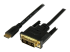 HDCDVIMM1M - StarTech.com 1m (3.3 ft) Mini HDMI to DVI Cable, DVI-D to HDMI Cable (1920x1200p), 19 Pin HDMI Mini (C) Male to DVI-D Male, Digital Monitor Cable Adapter M/M, Single Link, Black - Right-angle