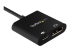CDP2DP14UCPB - StarTech.com USB C to DisplayPort Adapter with Power Delivery, 8K 60Hz/4K 120Hz USB Type C to DP 1.4 Monitor Video Converter w/60W PD Pass-Through Charging, HBR3, Thunderbolt 3 Compatible - Close up