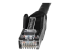 N6PATCH75BK - StarTech.com 75ft CAT6 Ethernet Cable, 10 Gigabit Snagless RJ45 650MHz 100W PoE Patch Cord, CAT 6 10GbE UTP Network Cable w/Strain Relief, Black, Fluke Tested/Wiring is UL Certified/TIA - Close up