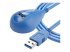 USB3SEXT5DSK - StarTech.com 5 ft Desktop SuperSpeed USB 3.0 Extension Cable - Right-angle