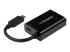 CDP2VGAUCP - StarTech.com USB C to VGA Adapter with Power Delivery, 1080p USB Type-C to VGA Monitor Video Converter with Charging, 60W PD Pass-Through, Thunderbolt 3 Compatible Projector Adapter, Black - Back