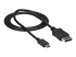 CDP2DPMM1MB - StarTech.com 3ft/1m USB C to DisplayPort 1.2 Cable 4K 60Hz, USB-C to DisplayPort Adapter Cable HBR2, USB Type-C DP Alt Mode to DP Monitor Video Cable, Compatible with Thunderbolt 3, Black - Left-angle