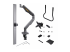 H2M1AS2-MONITOR-ARM - StarTech.com Desk Mount Dual Monitor Arm w/ Crossbar, Up To 27" Displays - Front
