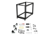 4POSTRACK15U - StarTech.com 15U 19" Open Frame Server Rack, 4 Post Adjustable Depth 22-40" Mobile, Free Standing Rolling Network/Computer Equipment Data Rack, Dell PowerEdge, HP ProLiant ThinkServer - Front