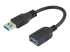 USB3EXT6INBK - StarTech.com 6in Short USB 3.0 Extension Adapter Cable (USB-A Male to USB-A Female) - Right-angle