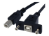 USBPNLBFBM1 - StarTech.com 1 ft Panel Mount USB Cable B to B - Right-angle