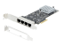 PR42GI-NETWORK-CARD - StarTech.com 4-Port 2.5Gbps NBASE-T PCIe Network Card, Intel I225-V Chip, Quad Port Computer Network Card, Multi-Gigabit NIC, PCI Express Server LAN Card, Desktop Ethernet Interface Card, PCI Express 2.0 (PR42GI-NETWORK-CARD) - Left-angle